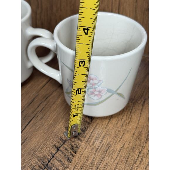 Set of 2 Vintage 1992 Corelle Corning Spring Pond Coffee Mugs Tea Cups - Picture 2 of 4